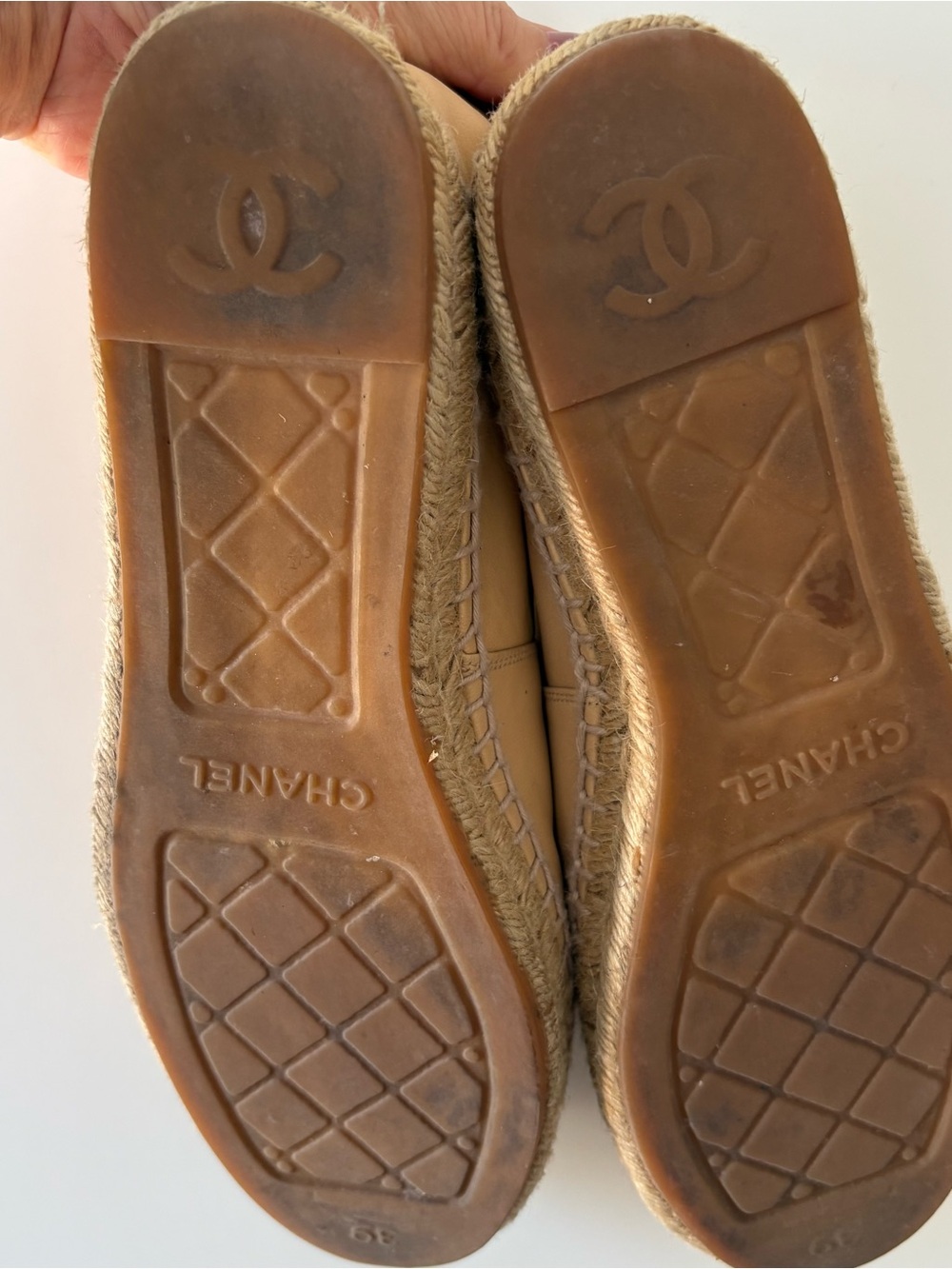 CHANEL Leather Espadrilles, Size 39 - Picture 10 of 12